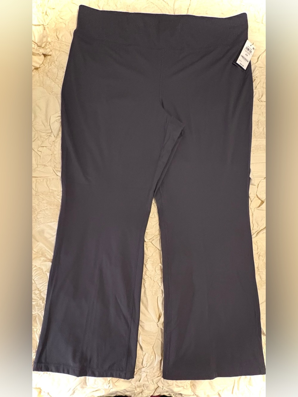 NWT Ideology Plus Size High Rise Flared Yoga Pants Deep Charcoal 4X